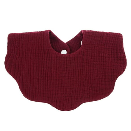 

Solid Color Burp Cloths for Girl Boy Kid Drool Bib Infant Scarf Newborn Bib Baby Bibs Feeding Saliva Towel WINE RED