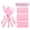 Pink, variant on 50Set Plastic Cutlery Set with Twist Tie Bow Heavy Duty Utensil Fork Knife Spoon Set for Coquette Party Wedding Birthday Holiday Party