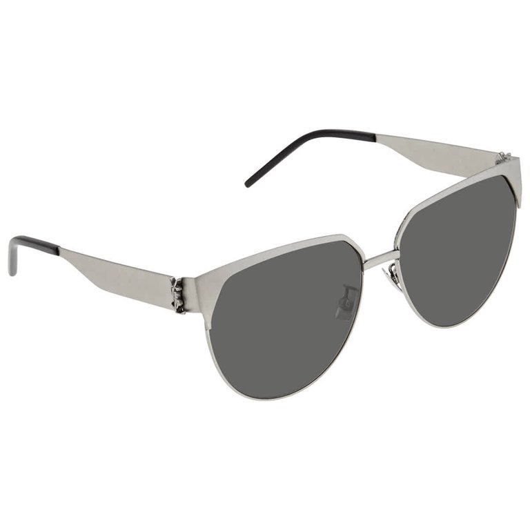 Saint Laurent Grey Round Ladies Sunglasses SLM43F  display picture 2