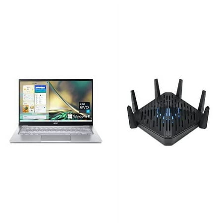 Acer Swift 3 SF314-512-78JG Intel Evo Laptop, 14" QHD, Intel i7-1260P, 16GB LPDDR4X, 512GB SSD, Killer Wi-Fi 6E, Windows 11 Home with Predator Connect W6 Wi-Fi 6E Gaming Router | Tri-Band AXE7800