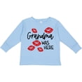 thumbnail image 3 of Inktastic Grandma Was Here Red Kisses Boys or Girls Long Sleeve Toddler T-Shirt, 3 of 5