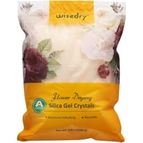 wisedry Silica Gel Flower Drying Crystals - 5 LBS, Fine Crystals < 1mm, Color Indicating, Reusable