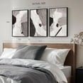 thumbnail image 4 of Framed Black and White Abstract Wall Art, 3 Piece Canvas Prints Paintings Artwork for Walls, Modern Minimalist Gold Beige Block Pictures for Living Room Hallway Office Wall Decor 16x24 Inch, 4 of 6