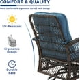 UDPATIO 3 Pieces Patio Furniture Set, Outdoor Swivel Gliders Rocker