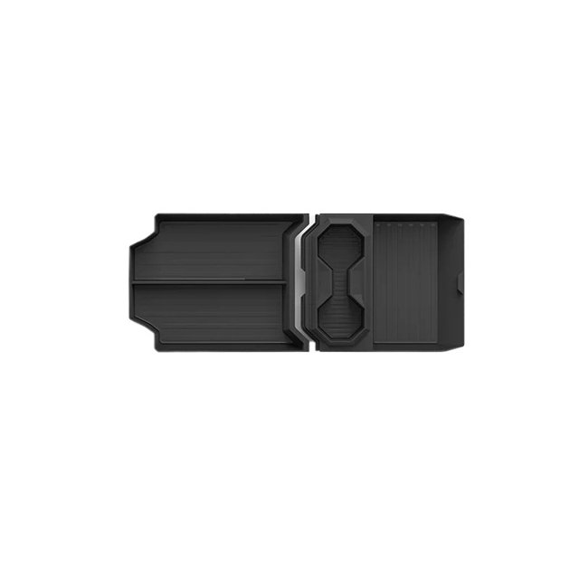 2PCS For Tesla Cybertruck 2024 Center Console Lower Non-slip Storage Box TPE Console Organizer Case Storage Tidying