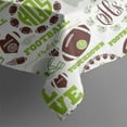 thumbnail image 5 of Green Football Monogram Pattern Square Tablecloth,Waterproof Square Table Cover,Wipeable Spillproof Washable Table Cover for Home Kitchen Party Decor 52"x52"(132x132cm), 5 of 6