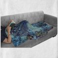 thumbnail image 6 of Ethnic Soft Flannel Fleece Throw Blanket, Grunge Style Tree Pattern Mandala and Spiral Shapes Blurry Artwork, Cozy Plush for Indoor and Outdoor Use, 70" x 90", Turquoise Brown, by Ambesonne, 6 of 6