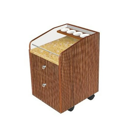 VERONA II Pedicure Trolley Wooden Rolling Trolley with Marble Top Salon Nail Spa Pedicure Cart with Drawers