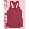 thumbnail image 3 of Mothers Day Pink Garland Racerback Tank Women -Image by Shutterstock, Female x-Large, 3 of 4
