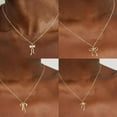 thumbnail image 3 of Bowknot Necklace - 14K Gold Plated Copper Versatile Fashion Design for Trendy Western Style, 3 of 9