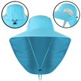 thumbnail image 4 of Sombrero protector UV neutro para la pesca al aire libre en verano, montañismo, sombrero solar con placa de cuello, 4 of 5