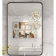 thumbnail image 2 of DSstyles Bathroom Mirror, 30x40 Inch Stylish Wall-Mounted Rectangular Bathroom Vanity Mirror with Black Metal Frame - Explosion Moisture-Resistant, 2 of 2