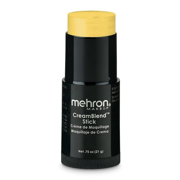 Mehron Makeup CreamBlend Stick - Pintura corporal (.75 oz) (AMARILLO)