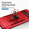 thumbnail image 3 of Jiahe Cover for Google Pixel 7 Pro, with Ring Holder Stand 360 Degree Rotatable Magnetic Kickstand Anti-Scratch Shockproof Bumper Protective Phone Case Cover for Google Pixel 7 Pro 2022, Red, 3 of 5