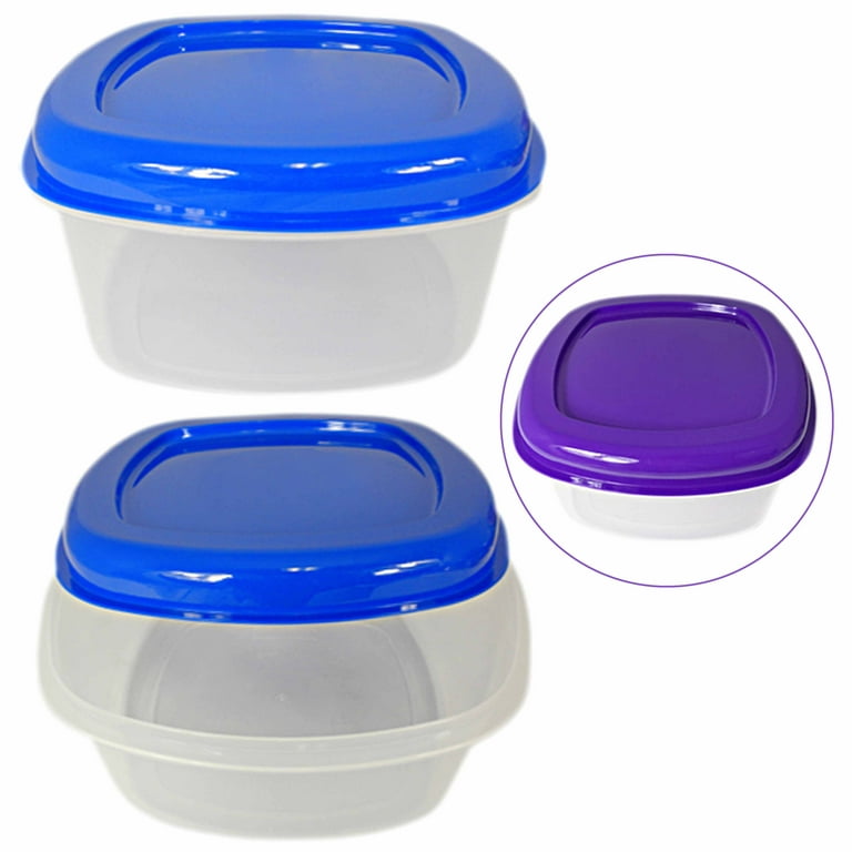 6Pk Soup Freezer Storage Container Top Lid 169oz Reusable Plastic Food Box  Stack 