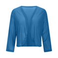 thumbnail image 4 of Breezora Women Sequin Cardigan Long Sleeve Open Front Sparkly Cropped Jacket Glitter Shiny Casual Thin Coat for Party Wear and Evening Outings M Size Sky Blue, 4 of 6