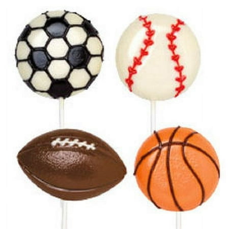 Wilton 4-Cavity Lollipop Mold, Sports 4 Designs 2115-4432