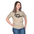 thumbnail image 3 of Jesus Coffee Religious Latte Lover Women's Plus Size Graphic Tee Brisco Brands 2X, 3 of 4