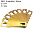 thumbnail image 4 of 8 Pieces Instruments Guitar Neck Shims, Durable Gold Connection Brass Shims for, 4 of 6