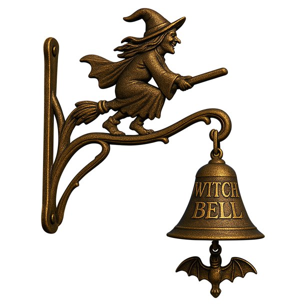 Adorno Colgante De Bruja Para Halloween, Para Jardín Exterior, Campana De Viento Metálica Para Patio, Jardín, Decoración De Fiestas