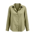 thumbnail image 5 of Bixock Button Down Shirts for Women Going Out Tops Long Sleeve Casual Blouse Collared Office Work Daily Wear Shirts, 5 of 6