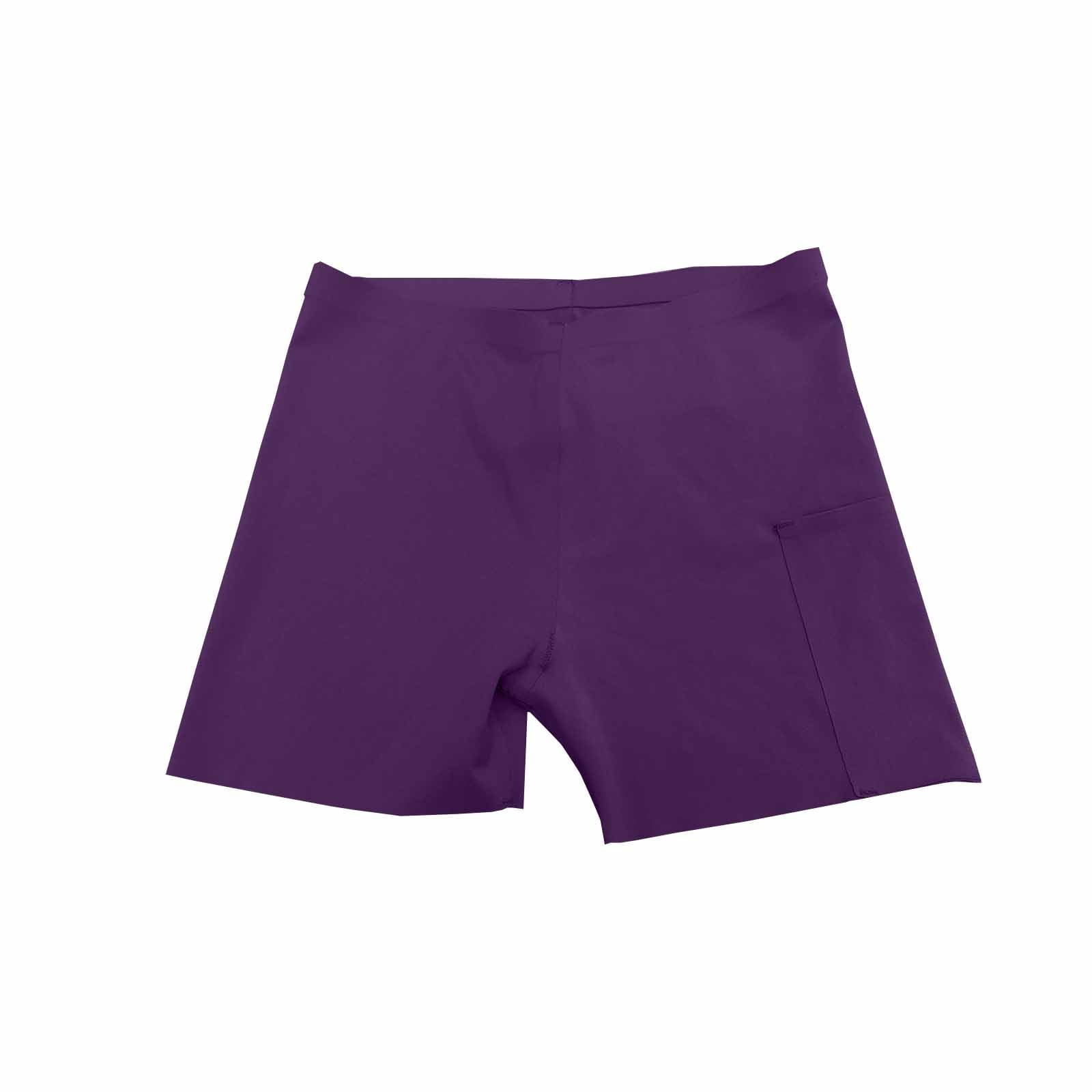 Womens Athletic Mini Dress Built in Shorts Sleeveless Tennis Workout Summer Crewneck Mini Romper Sleeveless Dress with Pockets (Purple,B)