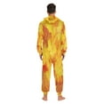 thumbnail image 4 of 1 Piece Adult Onesie Pajamas Cozy & Loose-Fit Sleepsuit Loungewear with Pockets Orange Maple Leaves XXX-Large, 4 of 7