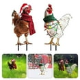 thumbnail image 3 of 2 Piezas De Decoración Artística Para Jardín Con Pollo Navideño Decoración Para Jardín Con Pollo Navideño Decoración Para Jardinería Decoración Para Exteriores, 3 of 7