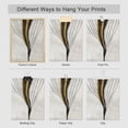 thumbnail image 5 of PixonSign Adhesive Canvas Print Wall Art Set - Black & Brown Paint Strokes Abstract Poster Modern Art - Street Pop Graffiti Print Gallery Set of 5 Minimal Digital Art Wall Décor for Home - Unframed, 5 of 5