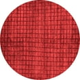 thumbnail image 1 of Ahgly Company Machine Washable Indoor Round Oriental Red Modern Area Rugs, 4' Round, 1 of 4