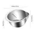 thumbnail image 3 of Stainless Steel Bowl,Stainless Steel Bowls Stainless Steel Drainage Basket Cleaning Vegetable and Fruit Rotating Drainage Basket Kitchen Rice Washing and Drainage Tool, 3 of 9