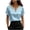 01# Light Blue, variant on Silk Blouses for Women Elegant Smart Office Work Shirts Ladies Satin Shirt Pearls Short Sleeve V Neck Blouse Casual Smart Elegant Dressy Shirt Solid Color Business Formal Blouses