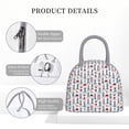 thumbnail image 4 of Horeoi Lighthouse And Beacon Pattern Large Insulated Lunch Bag for Work, School, Picnic - Waterproof, Durable Oxford Cloth, Comfortable Handle-Light Grey, 4 of 9