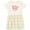 Natural with Stripes, variant on Inktastic Cute Pig, Little Pig, Piggy, Pink Pig Girls Toddler Dress