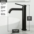 thumbnail image 6 of VIGO Lexington Single Handle Single-Hole Bathroom Vessel Faucet in Carbon Fiber and Matte Black, 6 of 9