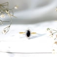 thumbnail image 6 of Rosec Jewels Certified Lab Grown Black Diamond Marquise Engagement Ring with White Diamond Halo - AAAA Grade - with Jewelry Box, 18K Yellow Gold, US 5.50, 6 of 8