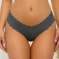 thumbnail image 4 of Odbmxy Panties for Women High Cut Hipster Womens G String Panties Solid Thong Stretch Sports Gray Underpants, 4 of 5