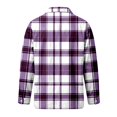 thumbnail image 5 of Womens Tshirt Stretchy Plaid Long Sleeve Collared Button Down Shirt Lounge Casual Womens Tees, 5 of 5