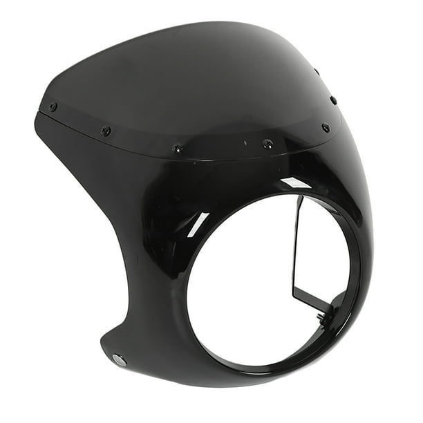 Aramox Faro Delantero para Motocicleta Carenado Parabrisas Negro Universal para Faros Redondos de 7 Pulgadas Motocicleta ANGGREK Otros