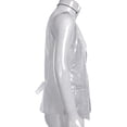 thumbnail image 4 of TheFound Men Stylish Suit Blazer Deep V-neck Solid Color Sequins Slim Vest, 4 of 7