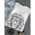 thumbnail image 3 of Hipster Lion T-Shirt Women -Image by Shutterstock, Female XX-Large, 3 of 4