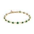 thumbnail image 2 of ANGARA Multi-Shape Lab Grown Emerald Station Bracelet for Women in 14K Yellow Gold (Size-4mm) | May Birthstone, Birthday, Anniversary, Jewelry Gift for Women | Lab-Grown Emerald Bracelet, 2 of 7