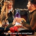 thumbnail image 6 of Emibele Preserved Real Rose in Glass Angel Figurines, Eternal Purple Rose Gift Flower with LED Lights for Women Mom Wife Her Grandma Anniversary Valentine Mother's Day,Purple, 6 of 7