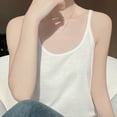 thumbnail image 3 of Tbopshirt Women Cotton Camisoles Tank Tops Sleeveless Crew Neck Solid Color Spaghetti Strap Summer,2XL, 3 of 6