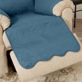 thumbnail image 6 of Reversible Quilted Furniture Protector, Machine Washable Slipcover, Recliner, Smoke Blue / Ivory, 6 of 6
