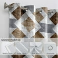 thumbnail image 4 of Modern Blackout Curtains, Brown Grey Geometric Abstract Curtains For Bedroom Living Room, Room Darkening Thermal Insulated Grommet Drapes, Patterned Window Treatments 38"W x 54"L (Pack of 2), 4 of 5