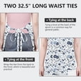 thumbnail image 6 of Pioneer Flower Floral Print Pattern Apron for Women and Men, Cotton Linen Waterproof with Pockets, Adjustable, 33x27 Inch for Kitchen, Gardening, BBQ, Salon, 6 of 6