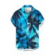 thumbnail image 4 of Blusa y camisa de manga corta con cuello vuelto para hombre, informal, a la moda, con estampado de bolsillo y botones, de poliéster., 4 of 6