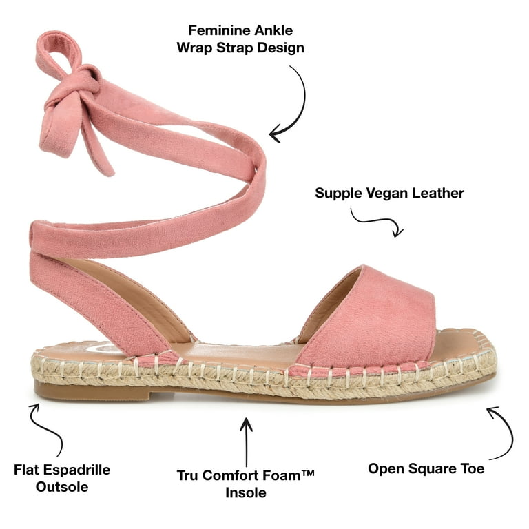 Ankle wrap espadrille flat sandals sale