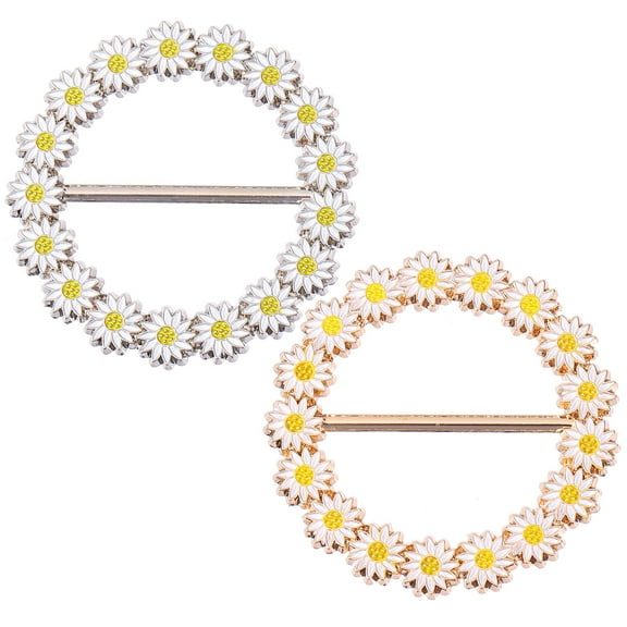 Masteelf 2 Pcs Scarf Decor Clip Delicate Clothes Buckle Shawl Women's